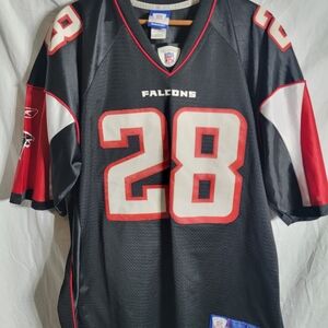 Reebok Black and Red Falcons Jersey